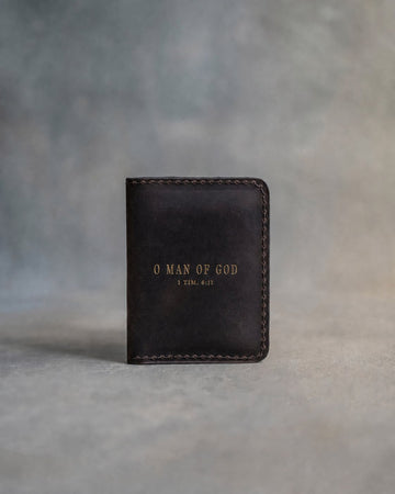 1 timothy 6:11 men's wallet – "o man of god" bible verse gift