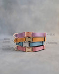 Personalized leather dog collar for small dogs