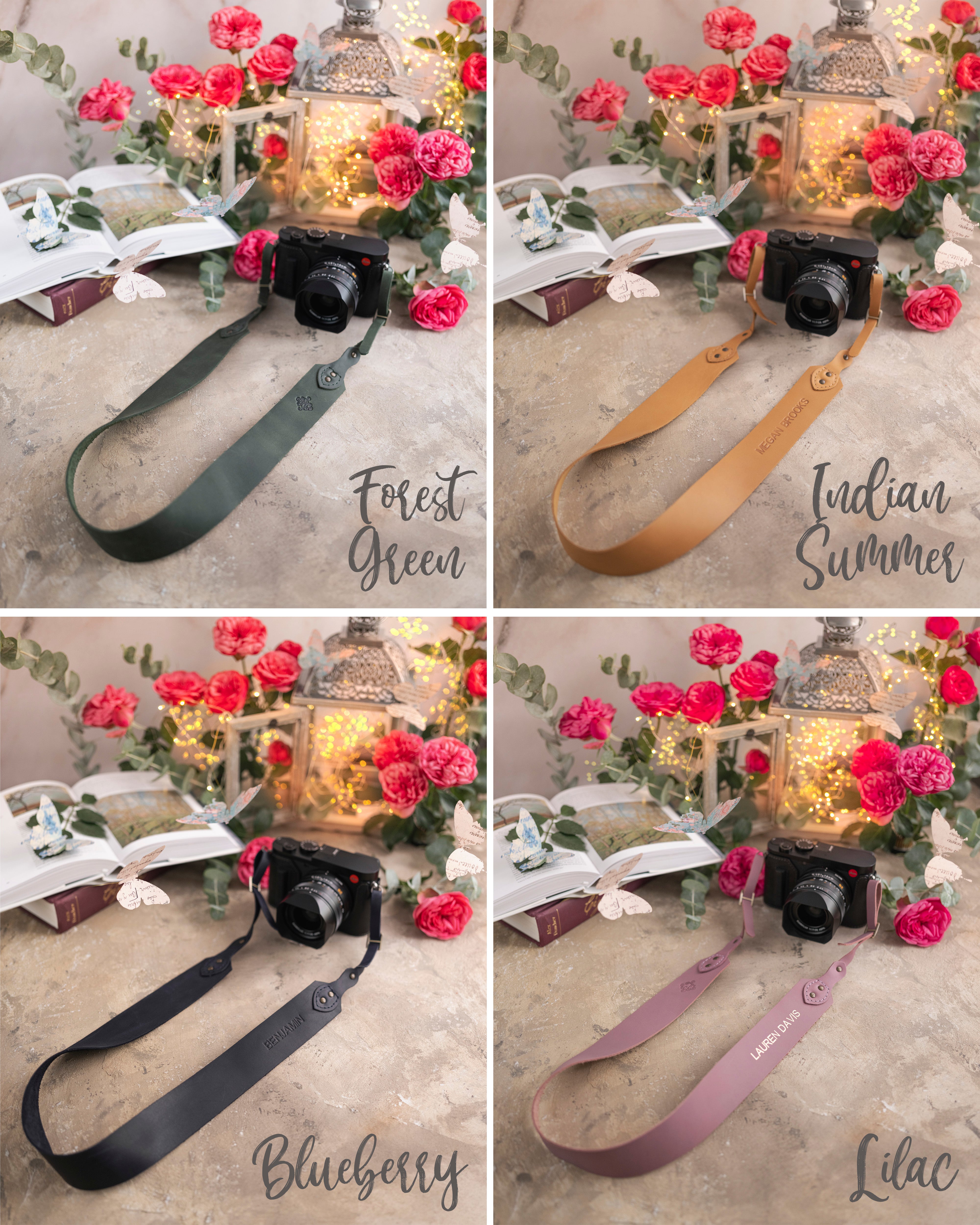 Personalized Leather Camera Strap