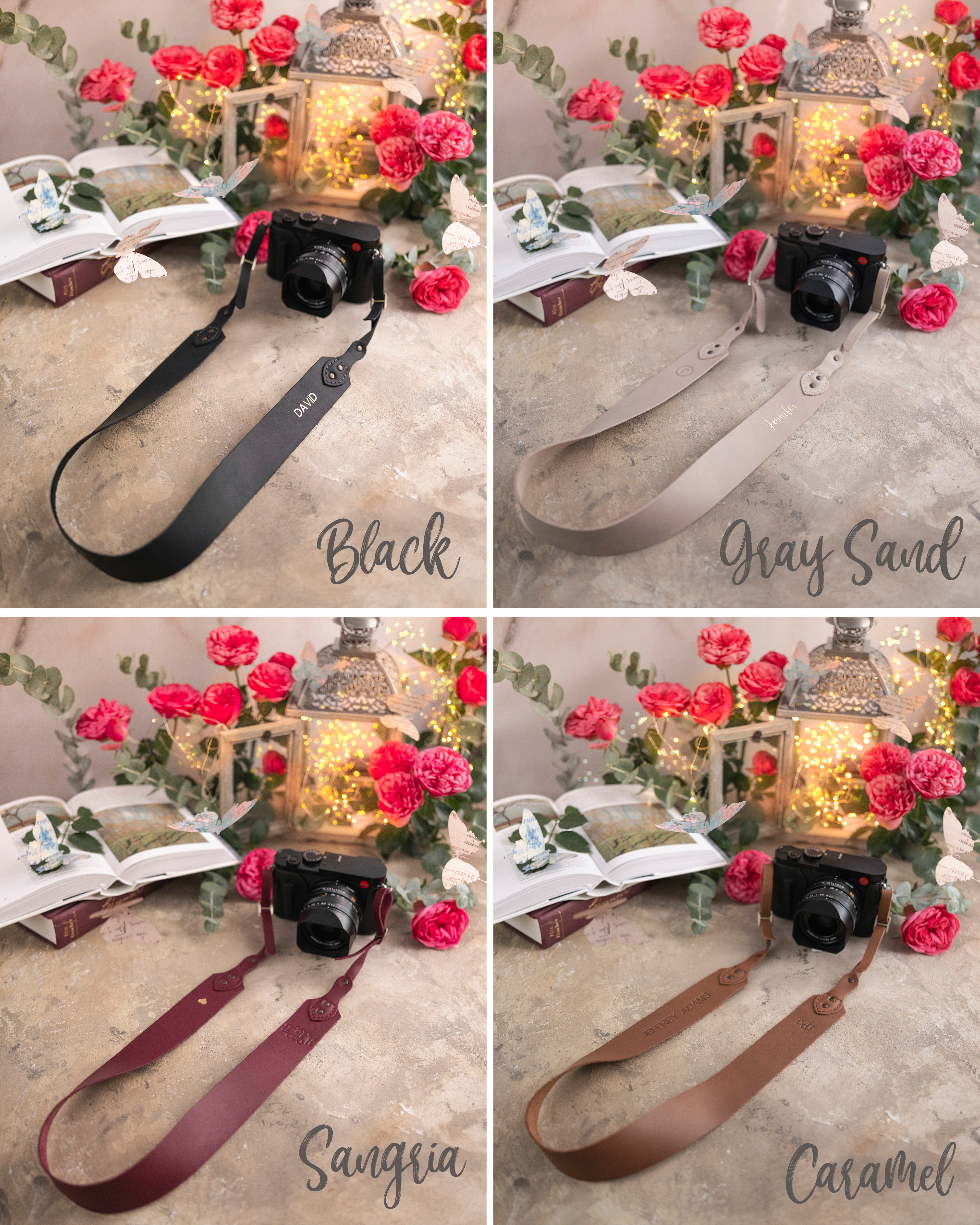 Personalized Leather Camera Strap