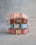 Personalized leather puppy collar