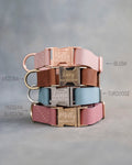 Personalized leather dog collar for small dogs