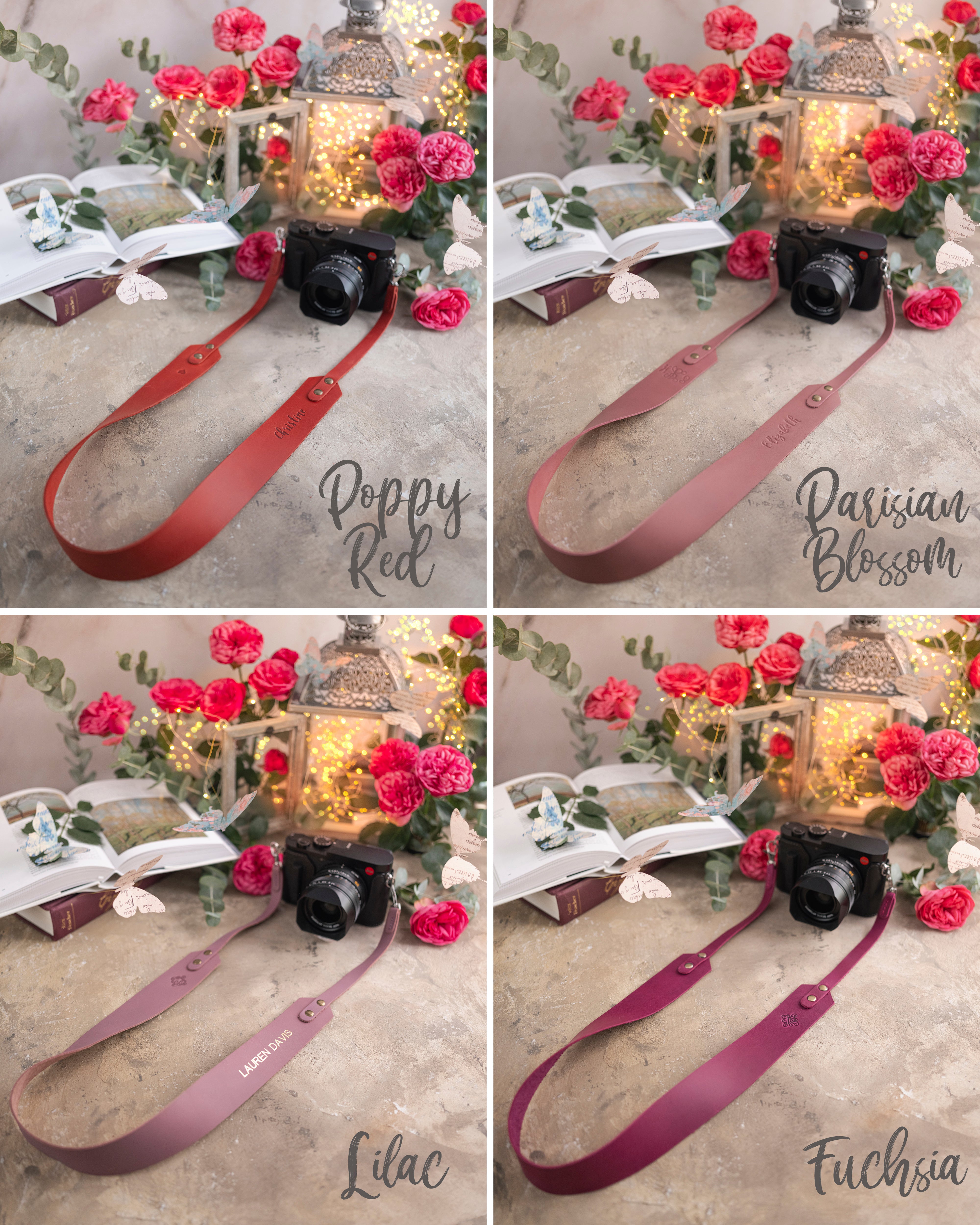 Personalized Leather Camera Strap