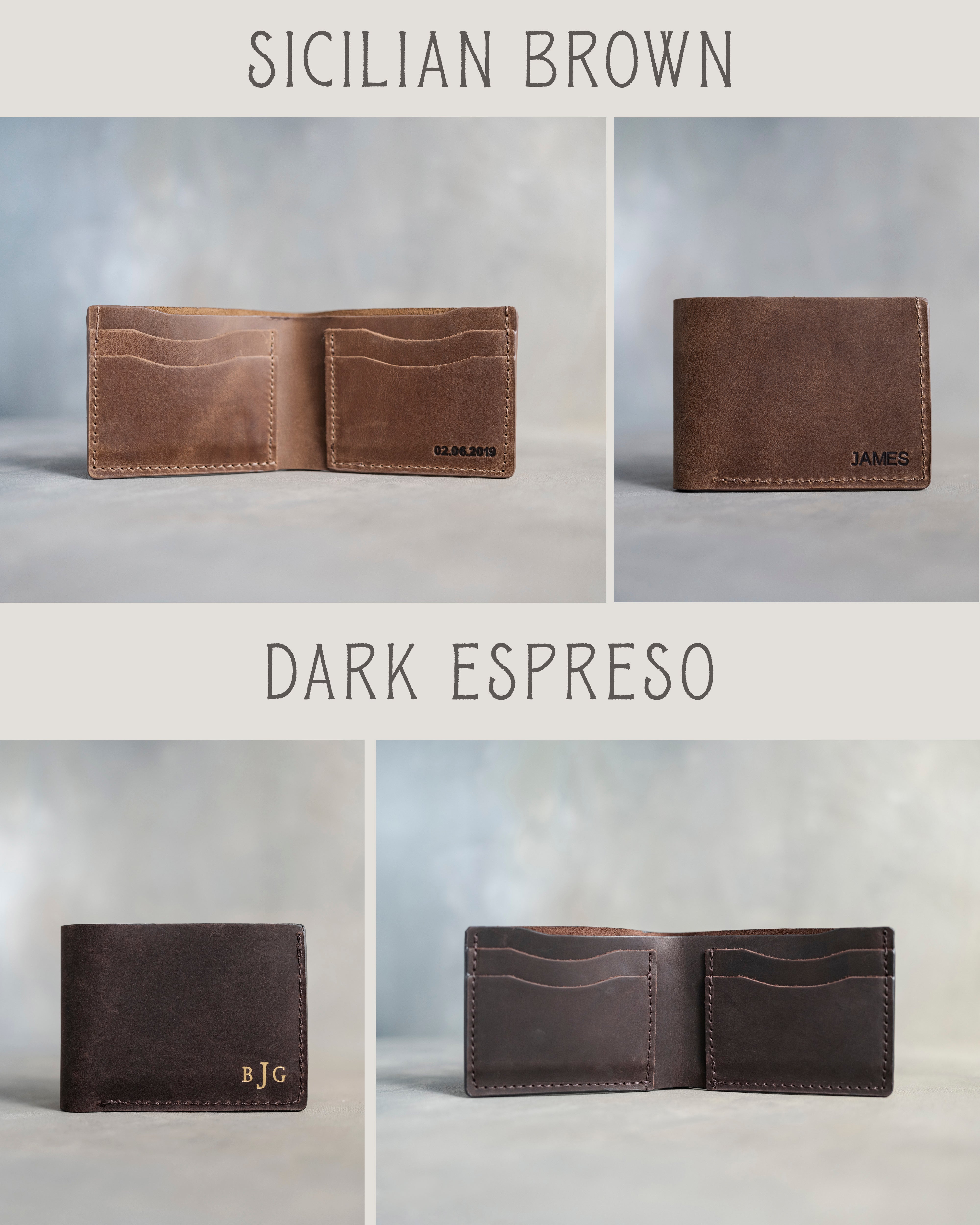 Personalized horizontal wallet
