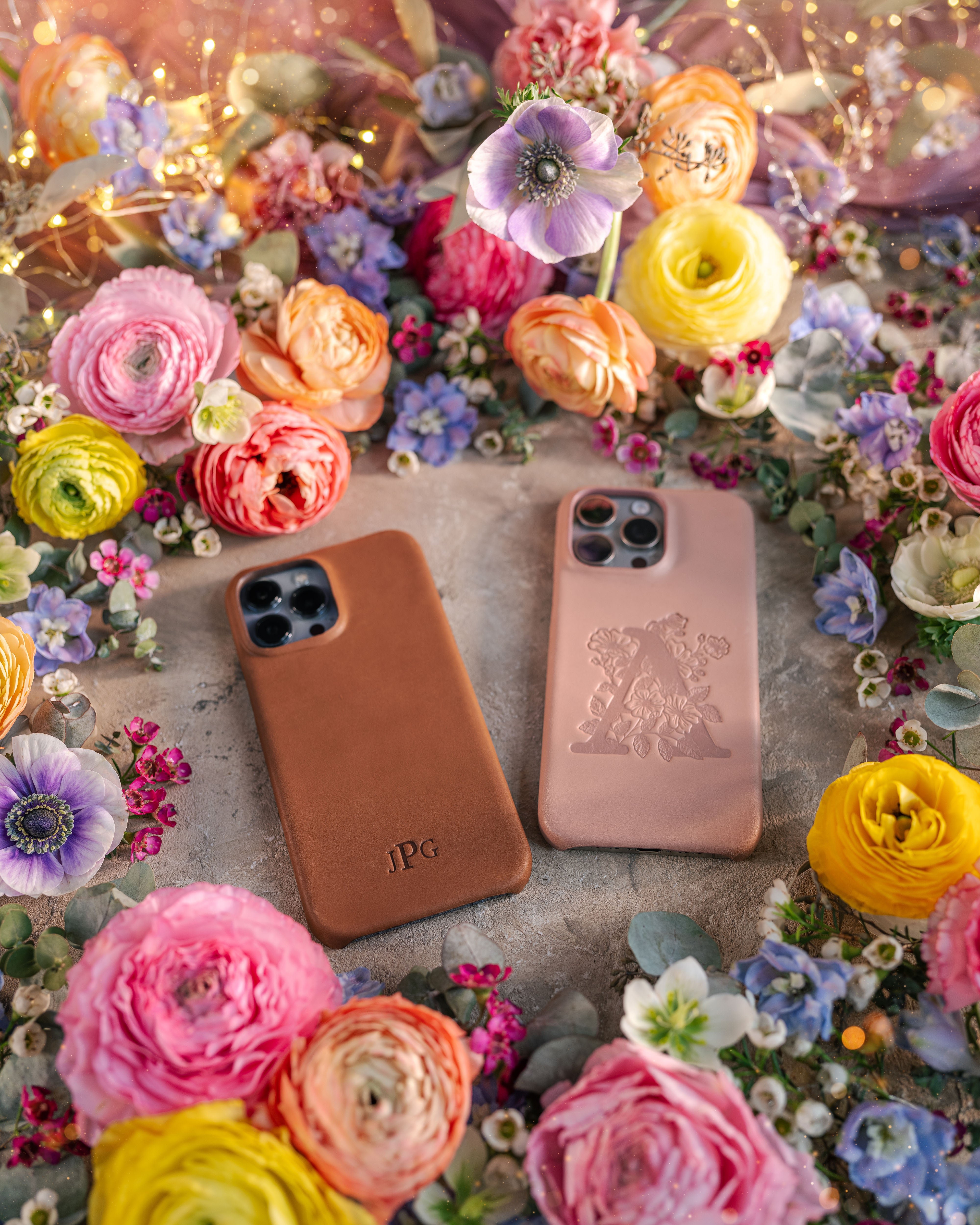 Personalized leather iPhone 12 case