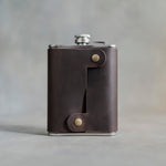 Personalized Leather Hip Flask - Groomsmen Gifts - Custom - Initials / Logo - Full Grain Leather finished by hand
