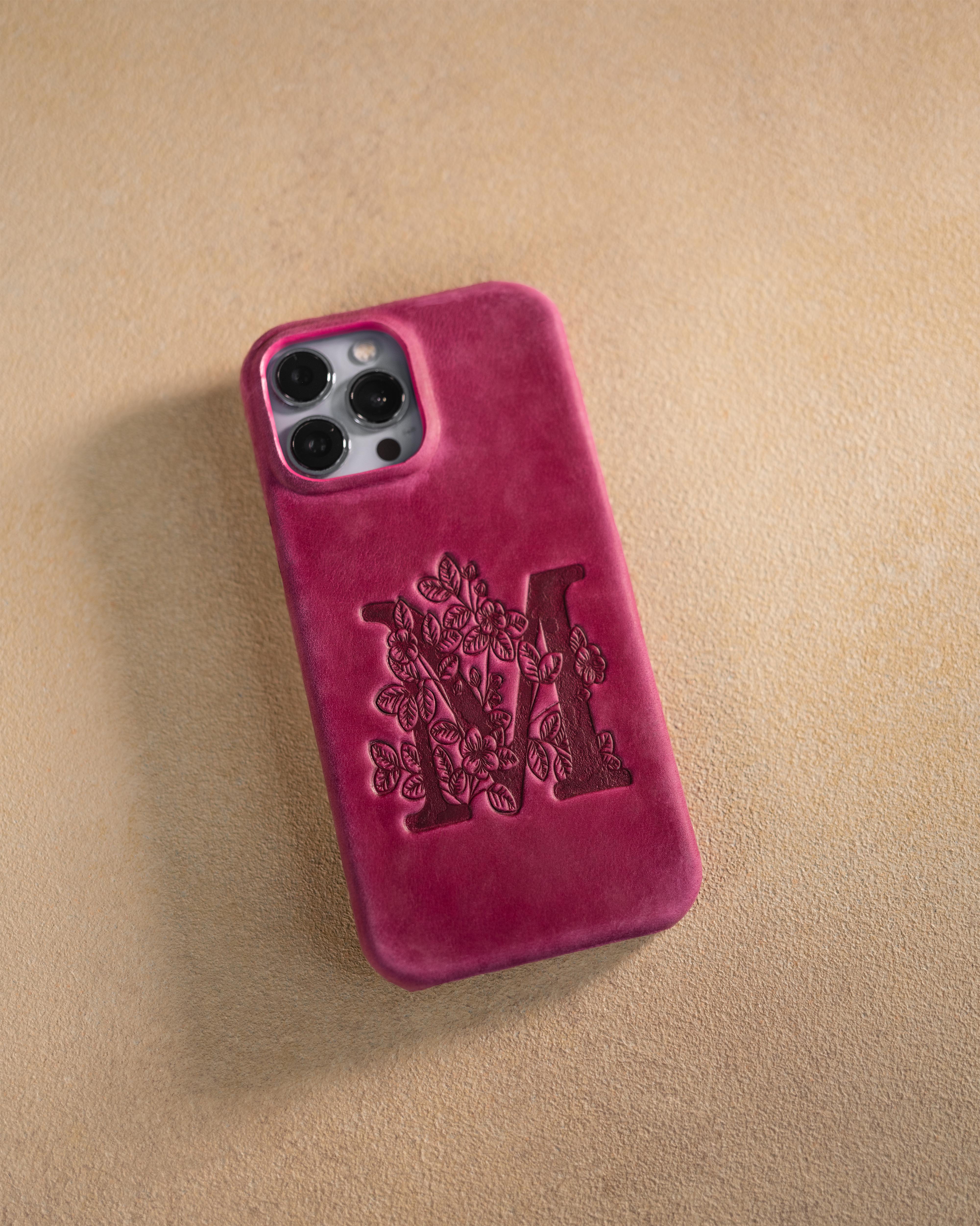 Personalized leather iPhone 13 case