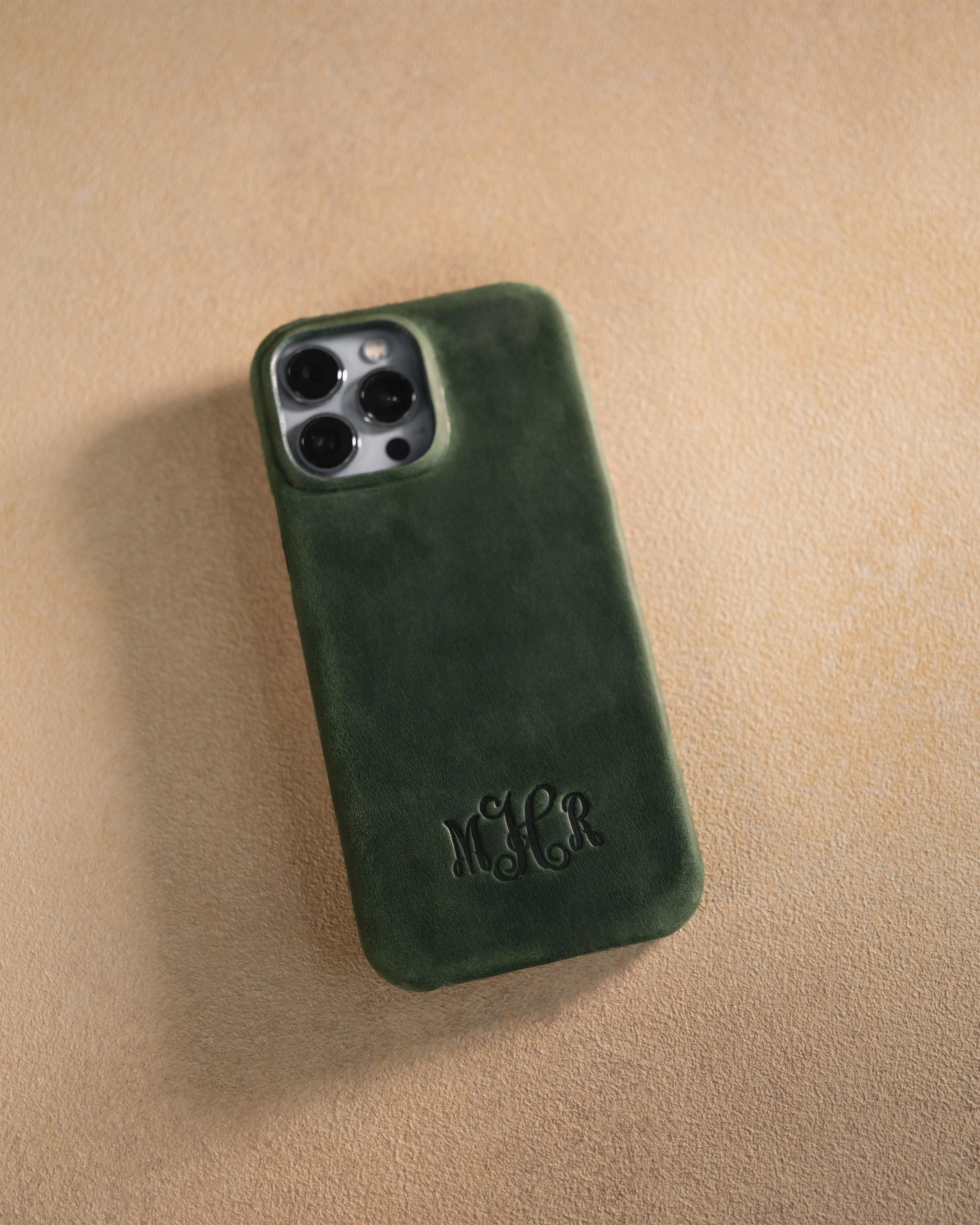 Personalized leather iPhone 13 pro max case