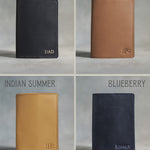 Leather Passport Cover with engraved initials