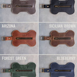 Leather Dog Poop Bag Holder, Bone Shaped built for everyday use