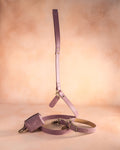 Dog Collar in Lilac leather with classy pin buckle