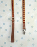 Webbing dog collar floral brown