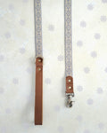 Webbing dog collar classic pattern beige