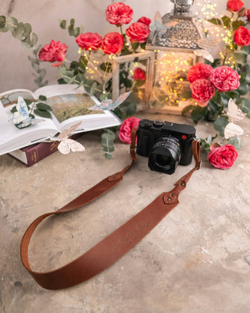Genesis 1:27 camera strap – "in his own image" bible verse gift