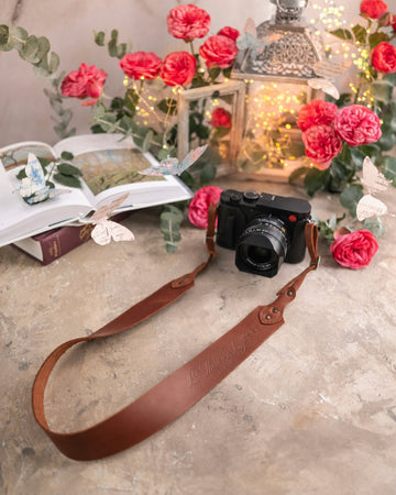 Genesis 1:3 camera strap – "let there be light" bible verse gift