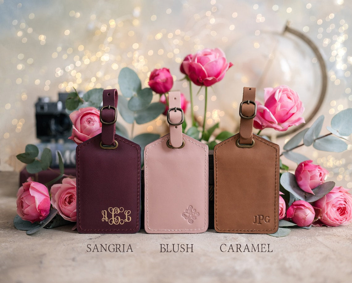 Personalized Leather Luggage Tag