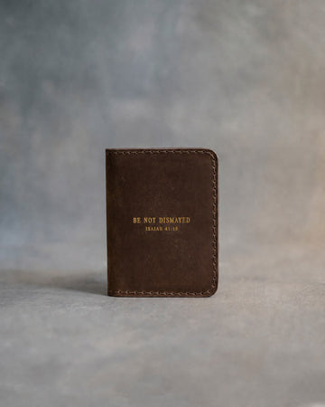 Isaiah 41:10 men's wallet – "fear thou not" bible verse gift
