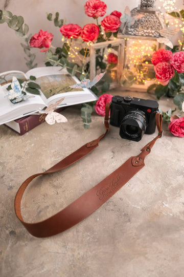 Luke 1:79 camera strap – "give light" bible verse gift