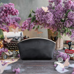 Makeup Bag In Black Leather