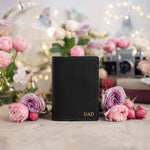Personalized Passport Cover / Travel Wallet In Black Leather