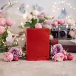 Personalized Passport Cover / Travel Wallet In Poppy Red Leather
