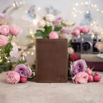 Personalized Passport Cover / Travel Wallet In Sicilian Brown Leather