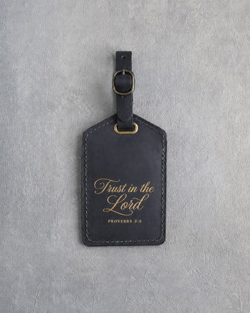 Proverbs 3:5 luggage tag – "trust in the lord" bible verse gift