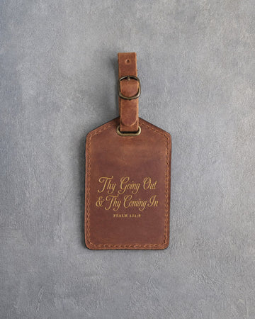 Psalm 121:8 luggage tag – "thy going out & thy coming in" bible verse gift