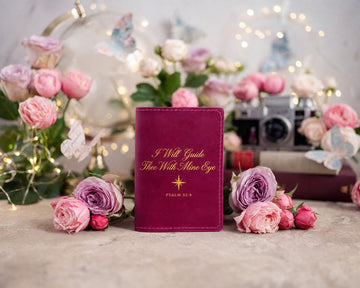 Psalm 32:8 passport cover – "i will guide thee" bible verse gift