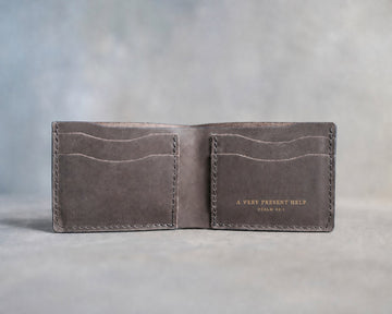 Psalm 46:1 men's wallet – "a very present help" bible verse gift