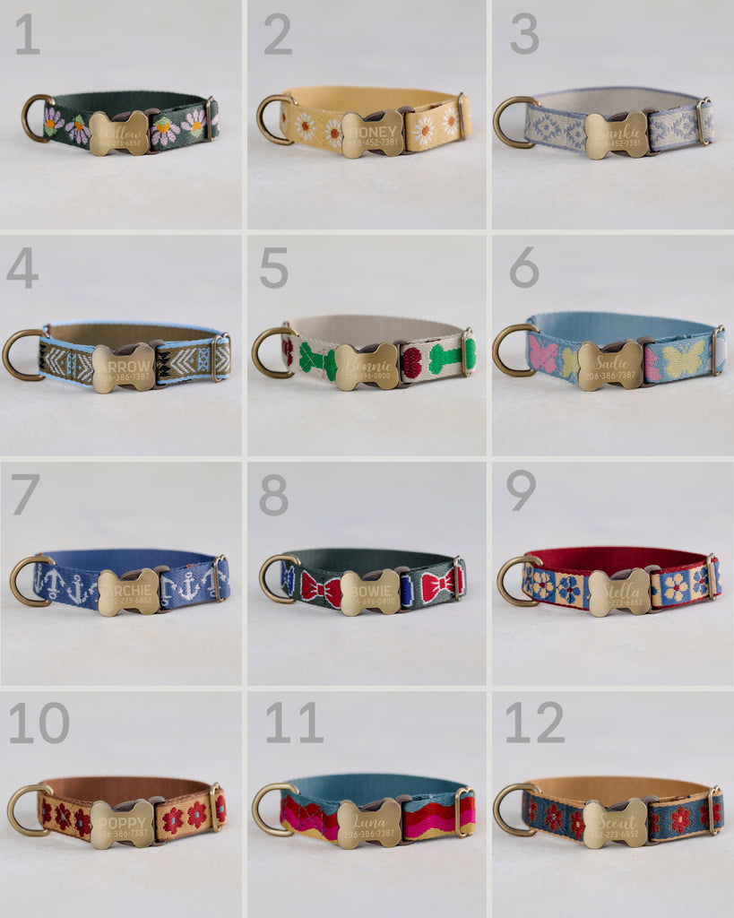 Custom dog collar in variety of designs | Leatherius Woodman