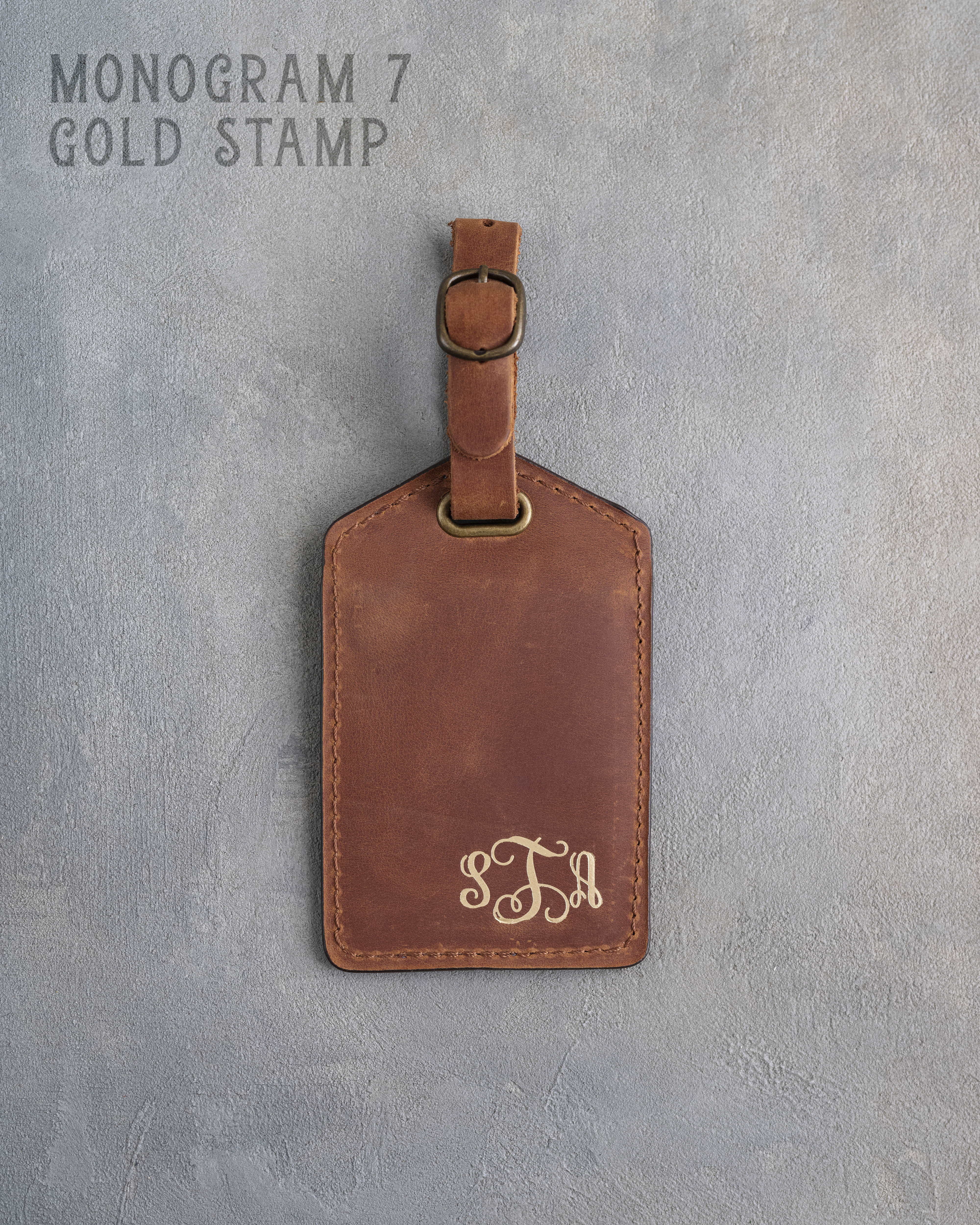 Arizona Leather Luggage Tag Personalized - Custom - Logo - Embossed - Corporate Gift