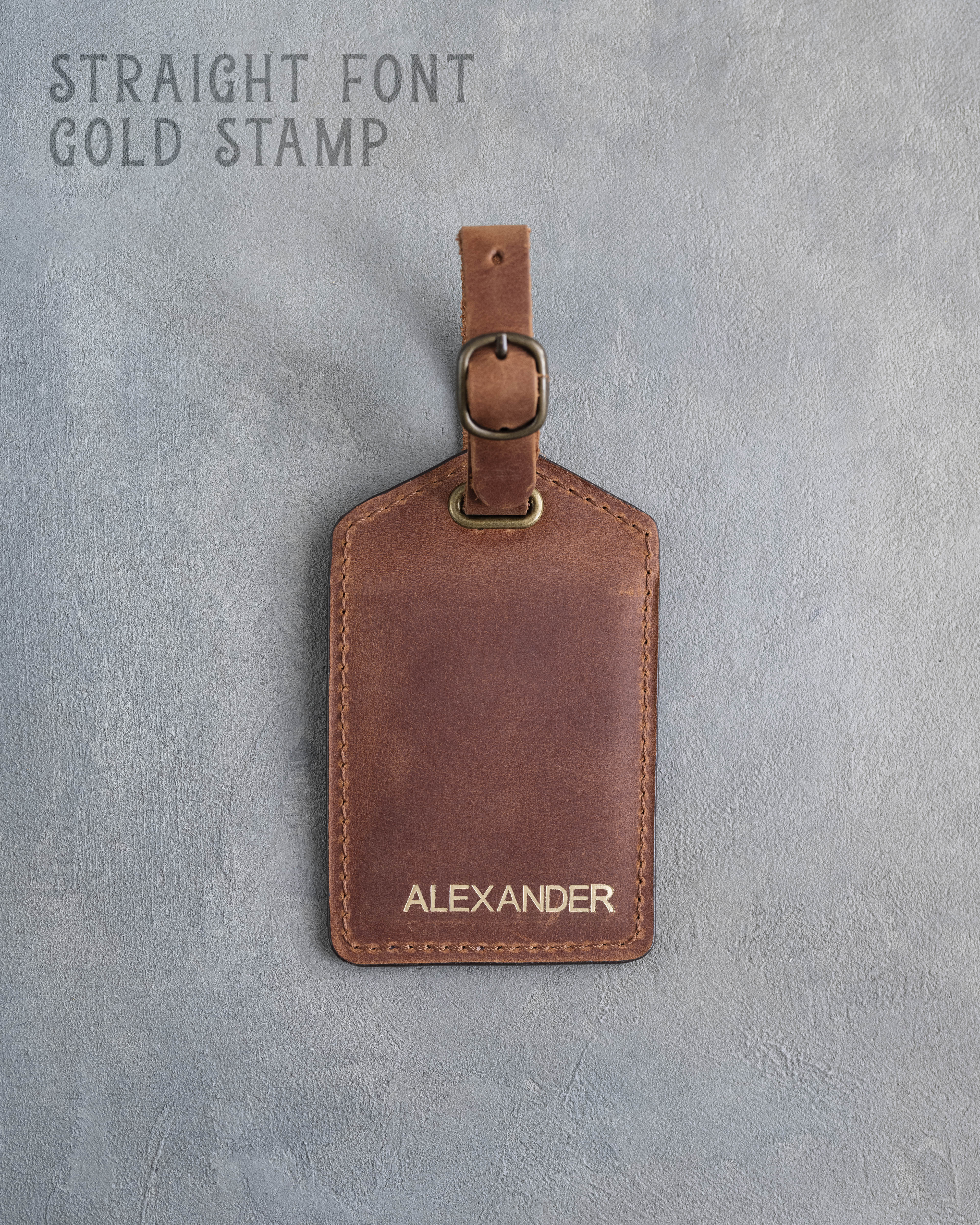 Arizona Leather Luggage Tag Personalized - Custom - Logo - Embossed - Corporate Gift