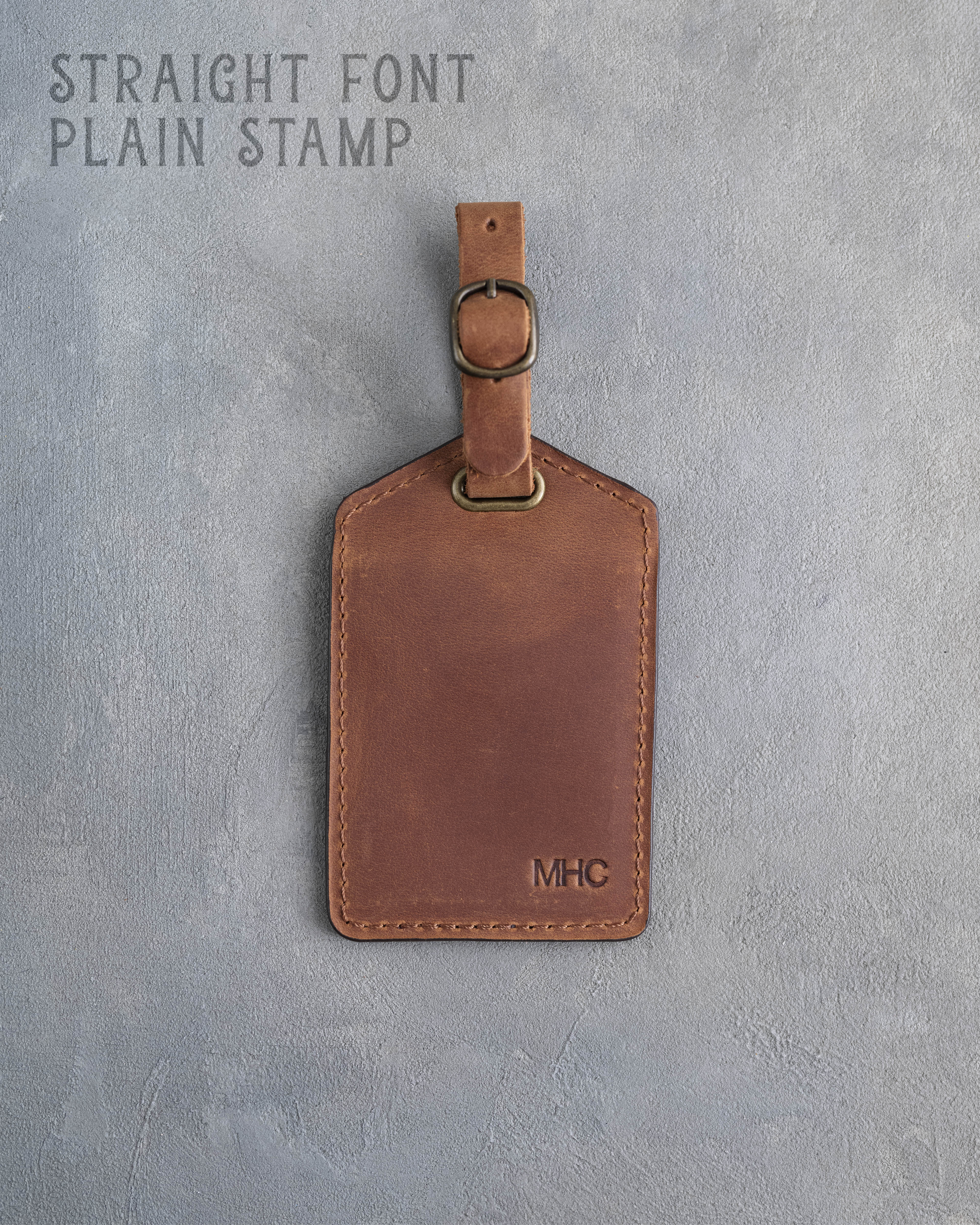 Arizona Leather Luggage Tag Personalized - Custom - Logo - Embossed - Corporate Gift