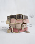 Personalized Leather Dog Collar with classic belt buckle
