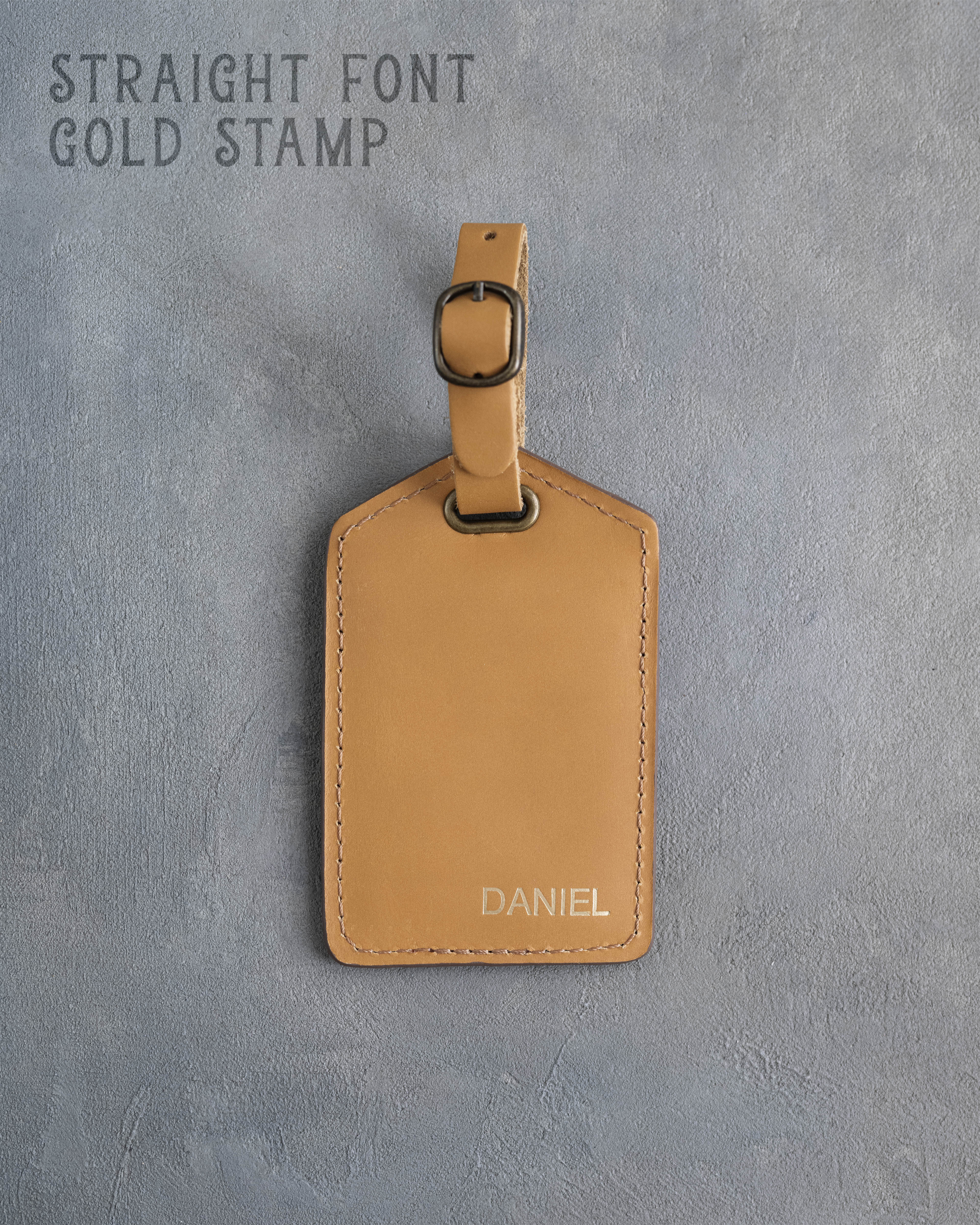 Indian Summer Leather Luggage Tag Personalized