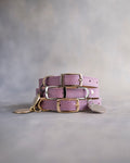 Dog Collar in Lilac leather with classy pin buckle