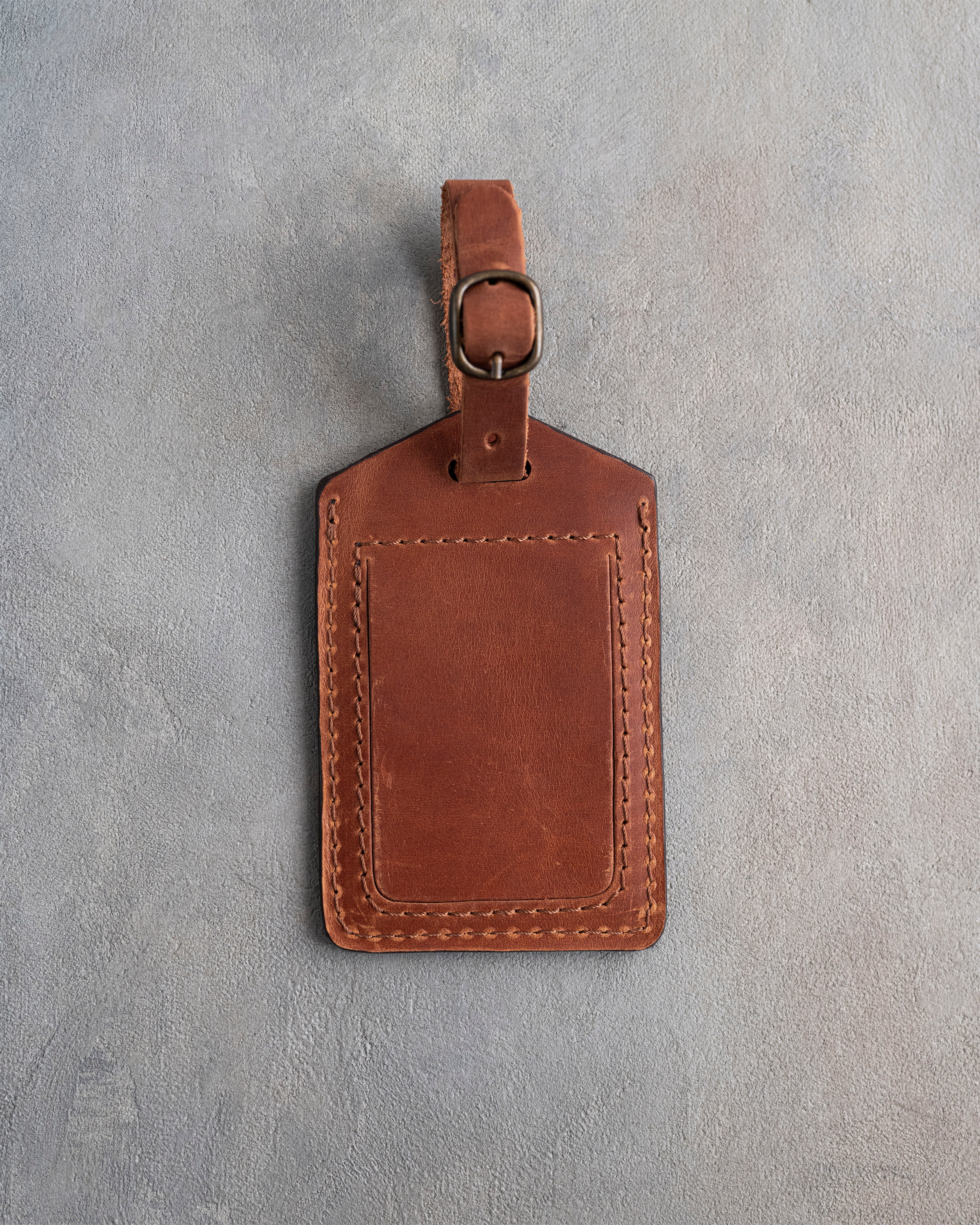 Classy Initial Luggage Tag in Arizona Leather