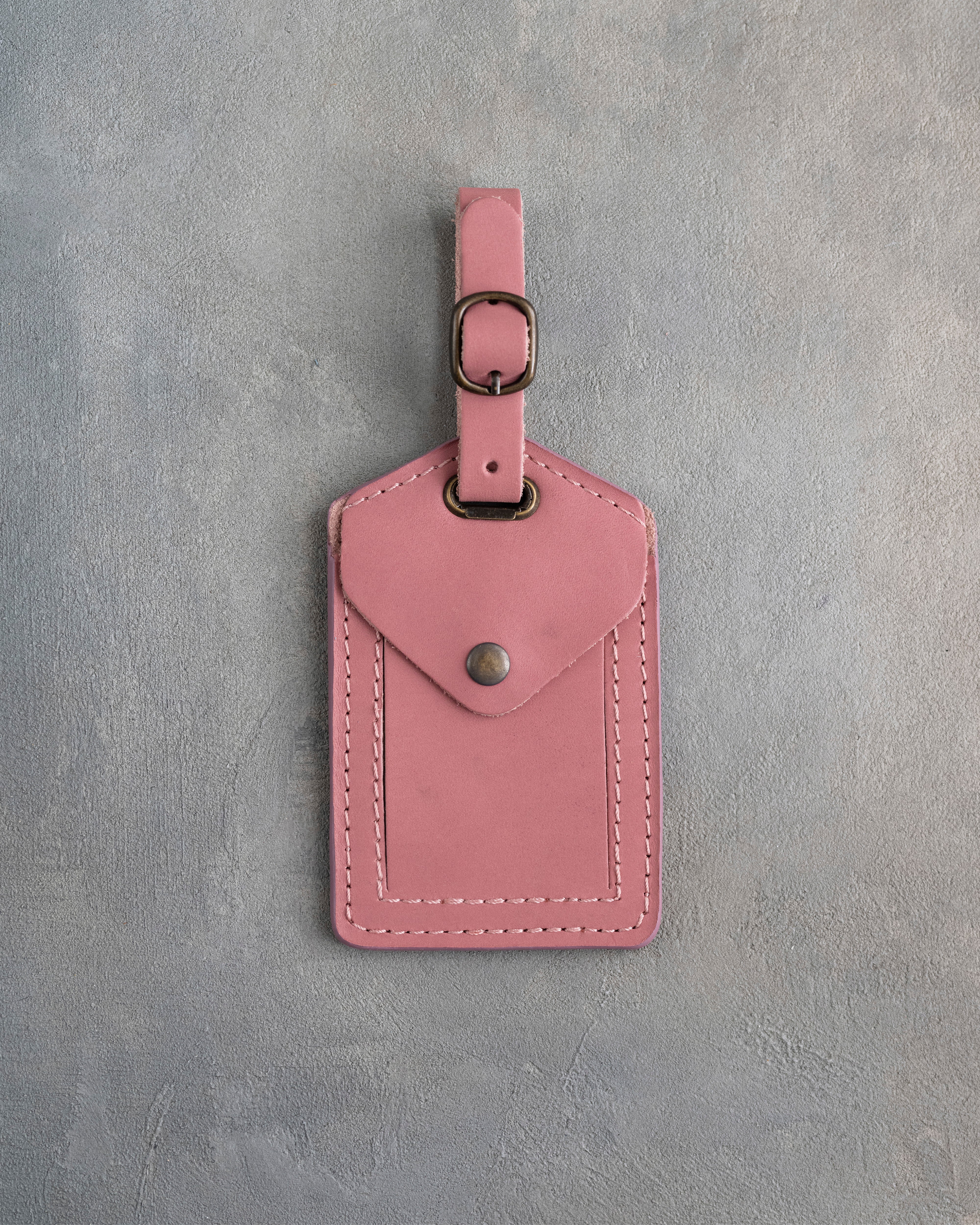 Vine Monogram Luggage Tag in Parisian Blossom Leather