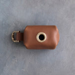 Caramel Leather Dog Poop Bag Holder made to order