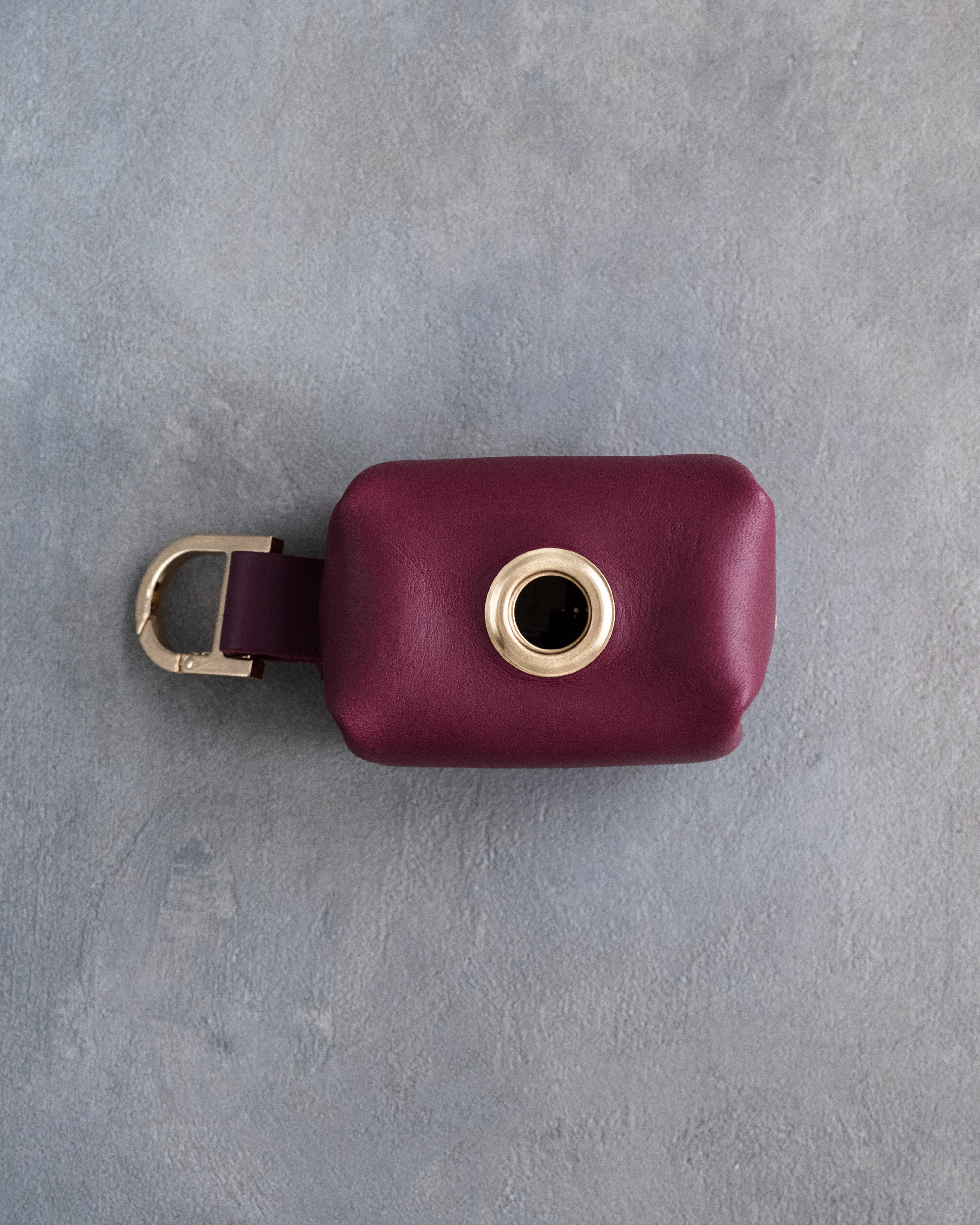 Sangria Leather Dog Poop Bag Holder