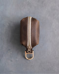 Sicilian Brown Leather Dog Poop Bag Holder