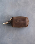 Sicilian Brown Leather Dog Poop Bag Holder
