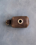 Sicilian Brown Leather Dog Poop Bag Holder