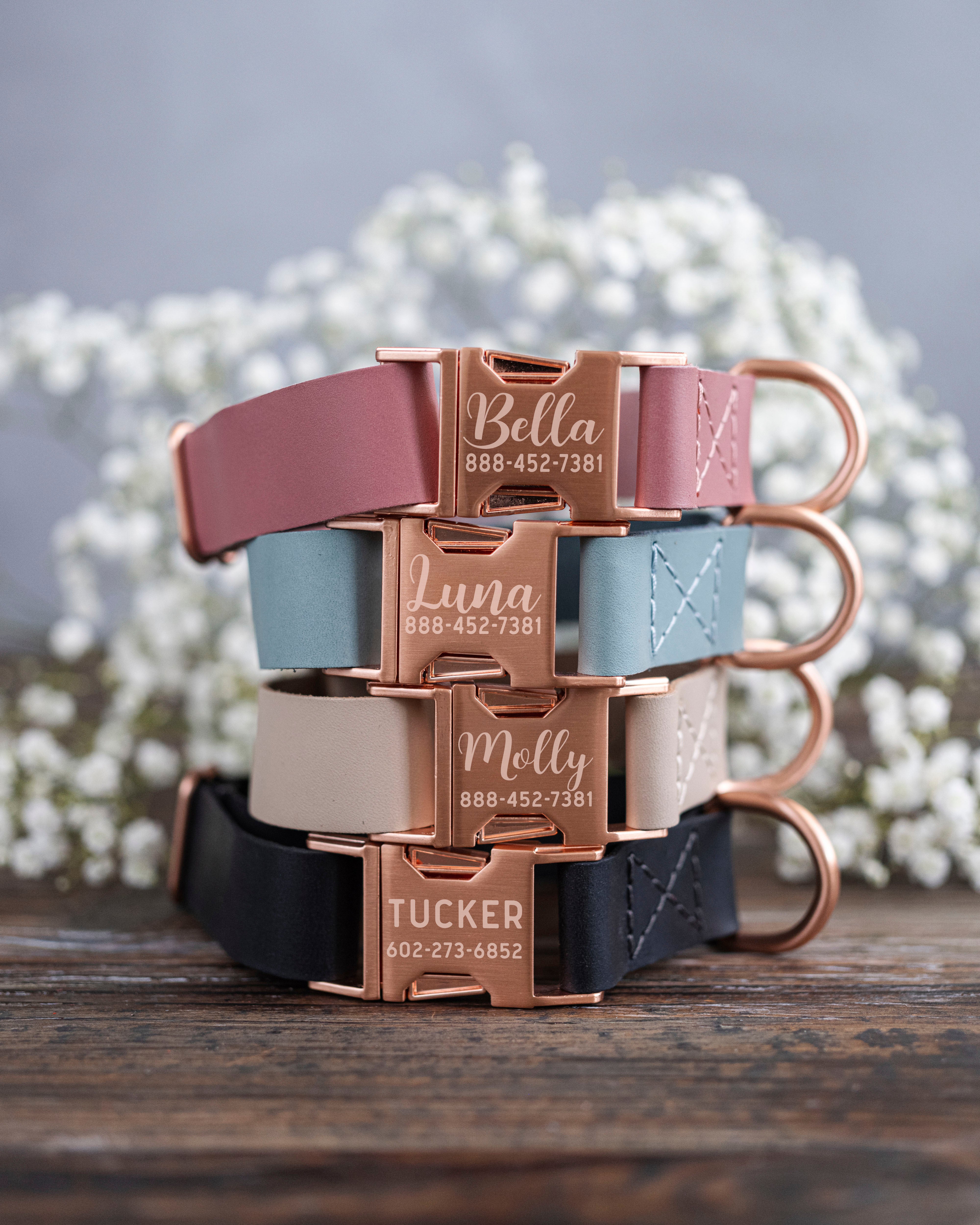 Personalized Rose Gold Dog Collars: Custom Name & Phone Engraving Guide