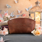 Comfort Yourselves Together, And Edify One Another 1 Thess. 5:11 Arizona full-grain leather makeup bag, Christian scripture gift