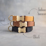 Personalized leather dog collar