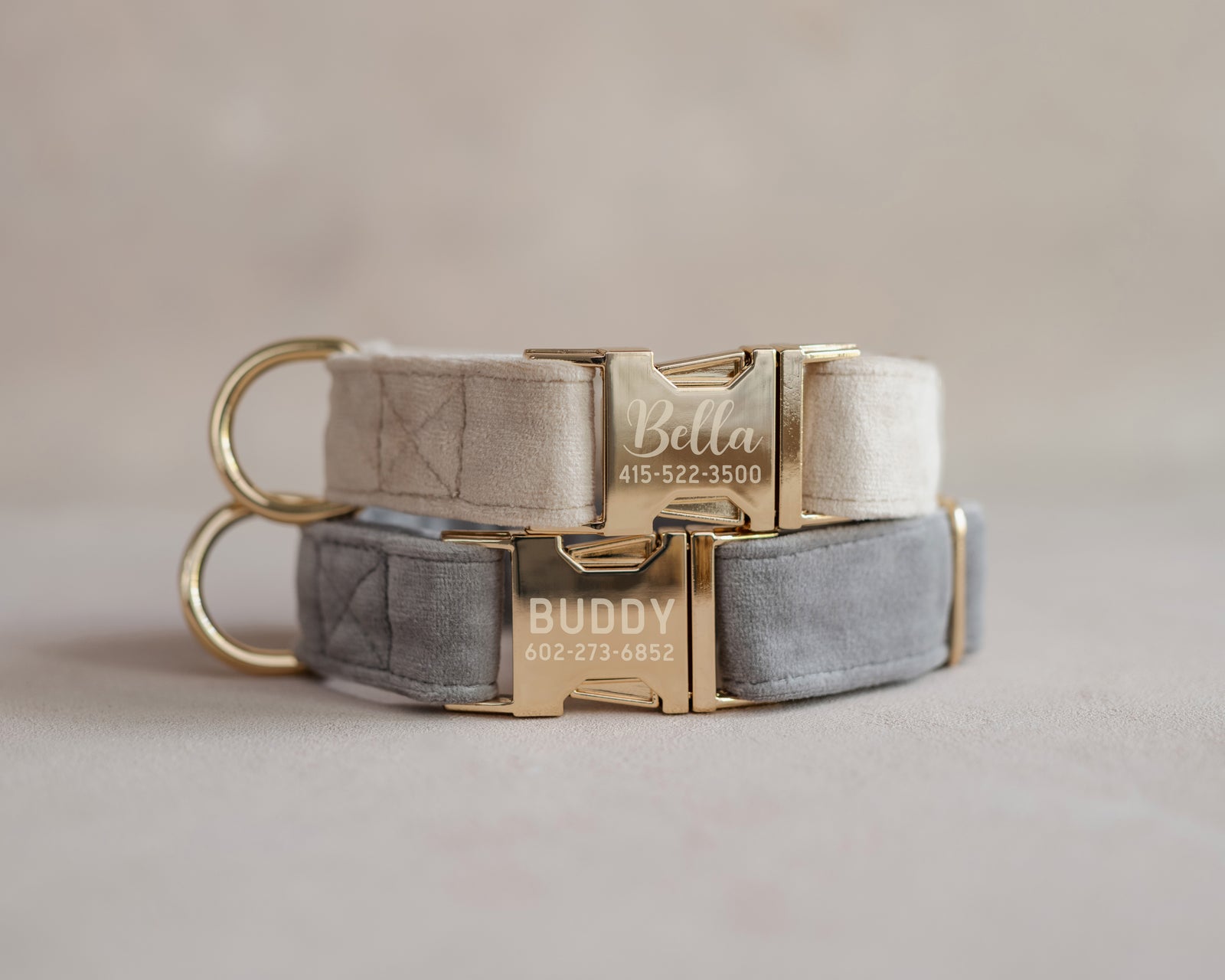 Velvet Dog Collar with fast release buckle