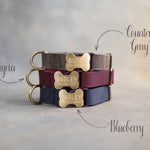 Personalized leather dog collar