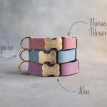 Personalized leather dog collar